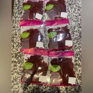 ProFlora Reindeer Moss - Red Hues, Maroon Hues - Plant Moss Wall Media Art